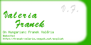 valeria franek business card