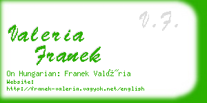 valeria franek business card